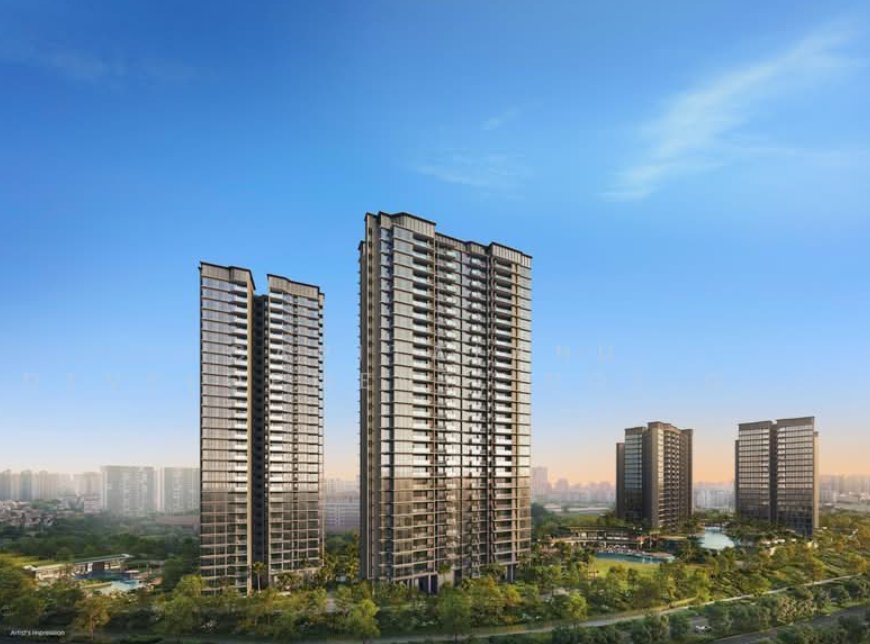 Thomson Reserve's two tallest towers rising above landscaped grounds